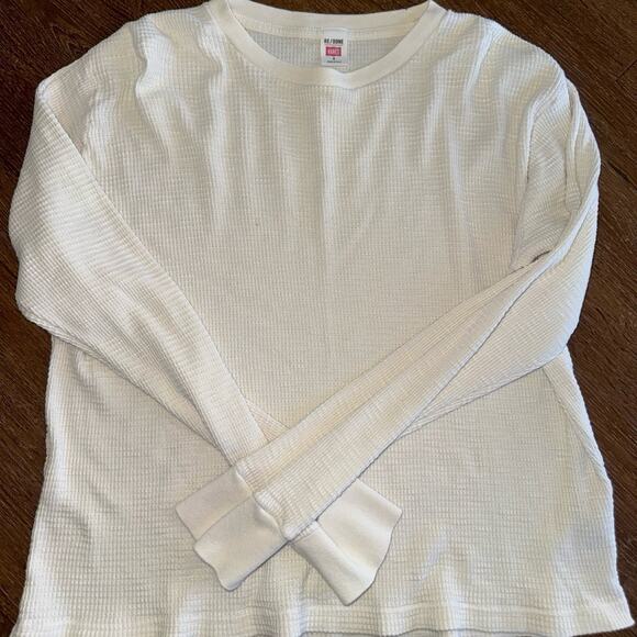 REDONE x Hanes Long Sleeve Thermal Shirt Top Sz S - Picture 4 of 5